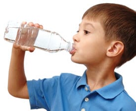 children drinking water