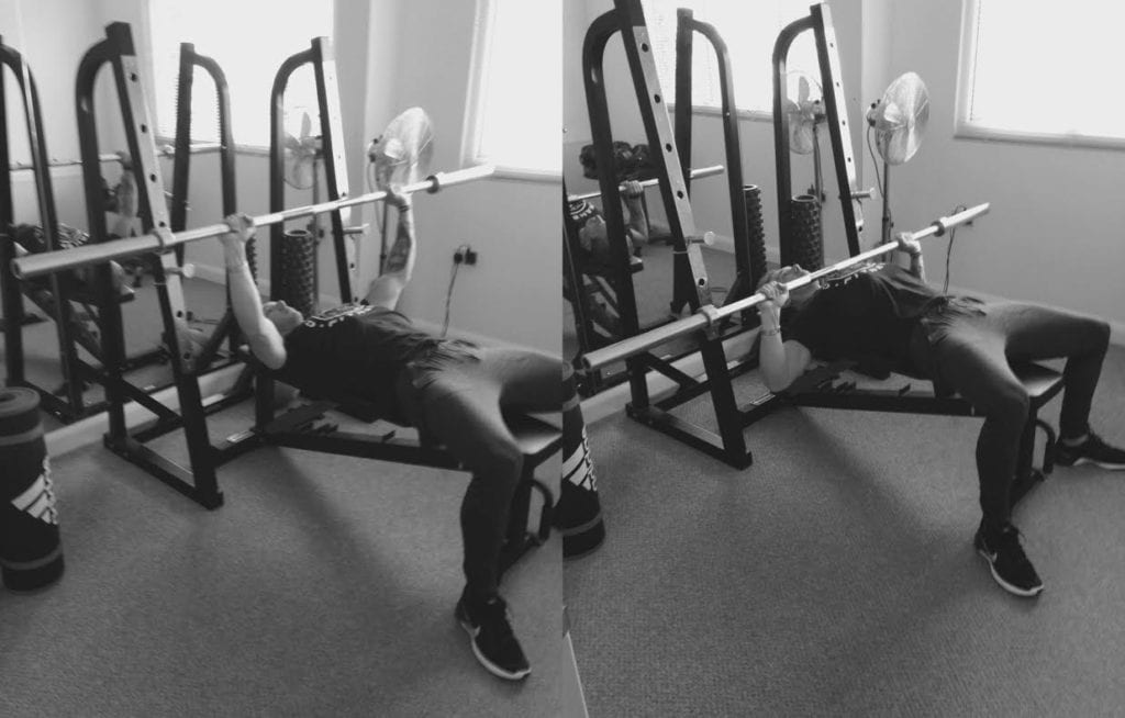 Bench press with a barbell with LEP Fitness