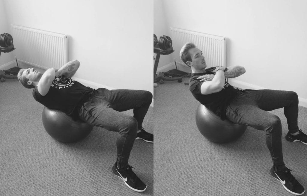 fitness ball crunch