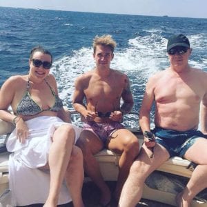 fitness trainer on boat in italy
