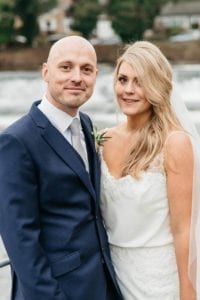 caroline and pat on their wedding day 