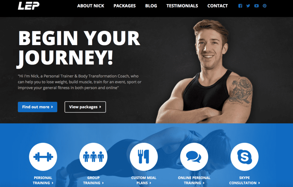 personal training website personal training website