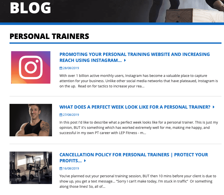 blogs to help personal trainers | LEP Fitness