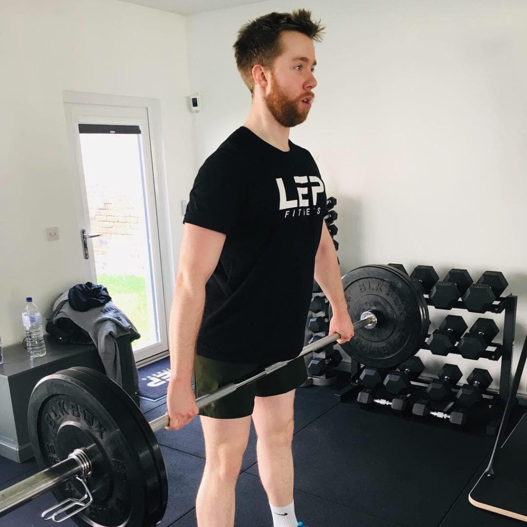 working out with Sheffield personal trainer Nick Screeton owner of LEP Fitness