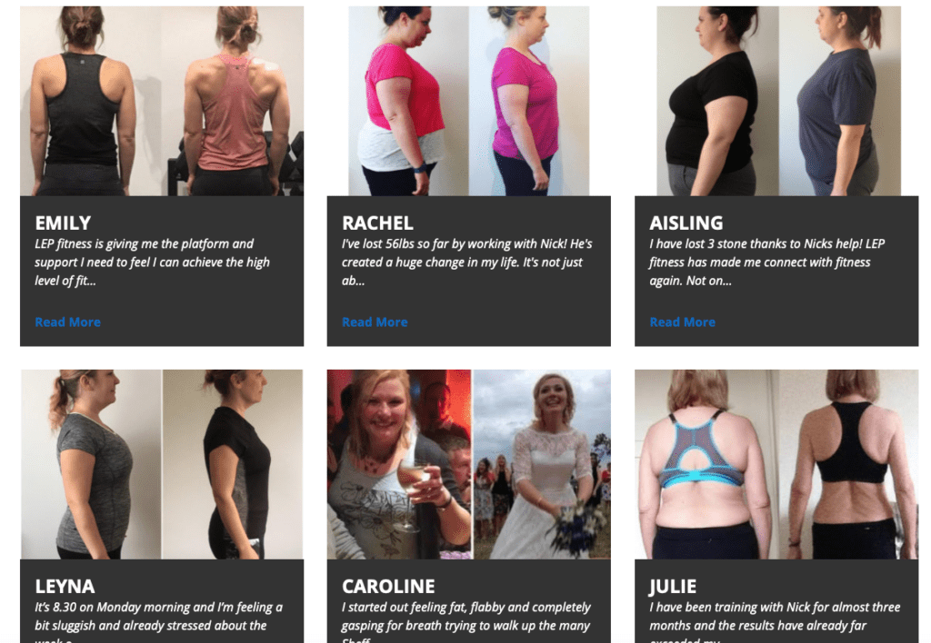 LEP Fitness testimonials - voted the best personal trainers in Sheffield