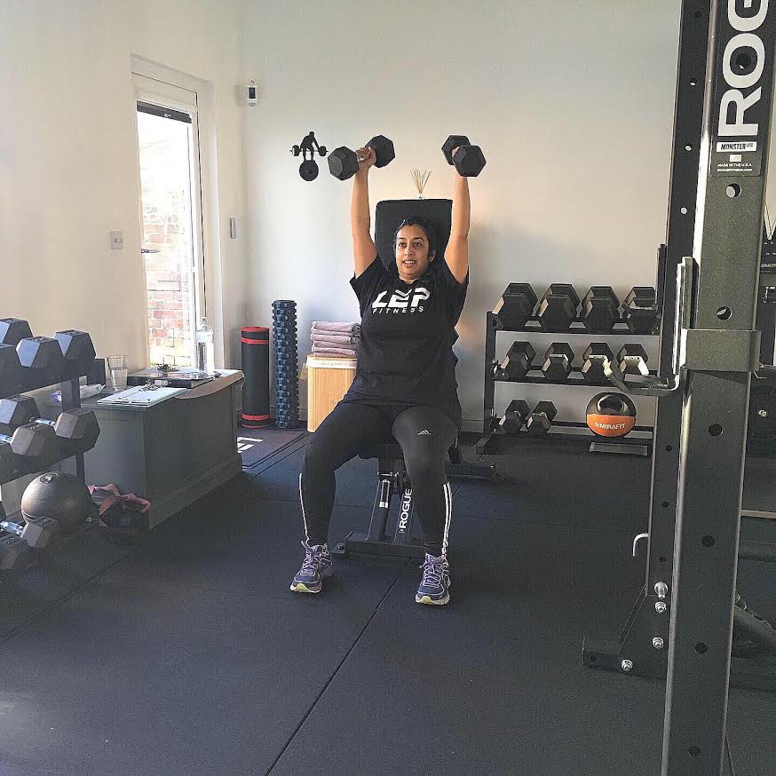 Hannah training with LEP Fitness - voted the best PT in Sheffield